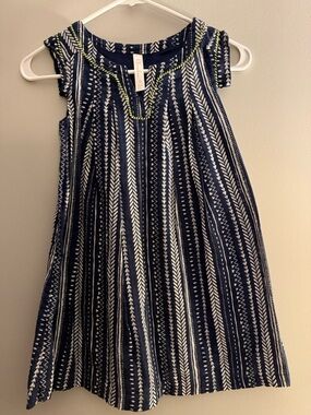 Cherokee M 7/8 Navy & White Stripe Girls' Dress